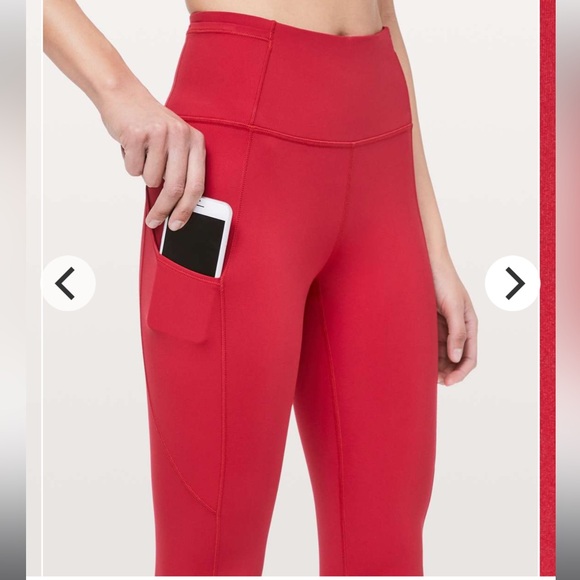 $128 Lululemon Fast and Free Tight 28" *Non-Reflective Dark Red - Picture 2 of 8